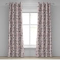 thumbnail image 1 of Ambesonne Bohemian Grommet Curtain, Polygonal Look Shapes Art, 50"x84", Peach Mauve Blush, 1 of 5