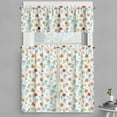 thumbnail image 1 of Ambesonne Bohemian Valance & Curtain, Ethnic Various Flowers Art, 55"x45", Persian Orange Pale Teal, 1 of 7