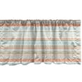thumbnail image 1 of Ambesonne Bohemian Valance Pack of 2, Patterns, 54"X12", Salmon Pale Blue Sepia, 1 of 5