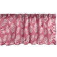 thumbnail image 1 of Ambesonne Bohemian Window Valance, Curly Feathers Drawing, 54" X 18", Pastel Pink and White, 1 of 3