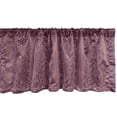thumbnail image 1 of Ambesonne Bohemian Window Valance, Ethnic Middle Eastern Swirly Floral Bouquets Motifs Baroque Influences, Curtain Valance for Kitchen Bedroom Decor with Rod Pocket, 54" X 12", Mauve Taupe Eggplant, 1 of 3