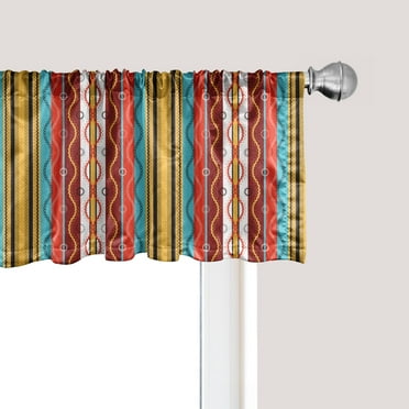 Ambesonne Bohemian Window Valance, Tribal Boho Art Print, 54" X 18", Multicolor