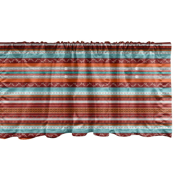 Ambesonne Bohemian Window Valance, Tribal Traditional Eastern, 42" x 18", Multicolor
