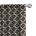thumbnail image 1 of Ambesonne Boho 4-Panel Curtains, Antique Geometric Folk Pattern, 56"x84", Dark Brown and Beige, 1 of 4