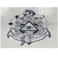 thumbnail image 1 of Ambesonne Boho Art Jigsaw Puzzle Durable Cardboard, Bohemian Occult Eye Anchor, 1000 pcs, Off White Navy Blue, 1 of 5