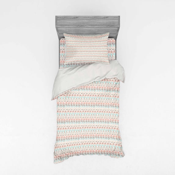 Ambesonne Boho Bedding Set 3 Pcs, Peruvian, Twin, Multicolor