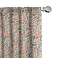 thumbnail image 1 of Ambesonne Boho Curtains, Abstract Feather Wave, Pair of 28"x63", Multicolor, 1 of 5