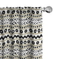thumbnail image 1 of Ambesonne Boho Curtains, Abstract Prehistoric, Pair of 28"x63", Black Yellow, 1 of 5