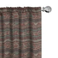 thumbnail image 1 of Ambesonne Boho Curtains, Latin American Motifs, Pair of 28"x63", Multicolor, 1 of 5