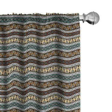 Ambesonne Boho Curtains, Shapes Pattern, Pair of 28"x63", Multicolor