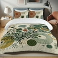 thumbnail image 1 of Ambesonne Boho Duvet Cover Set, Bohemian Floweret Cottagecore, Calking, Pale Almond Green Green, 1 of 4