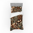 thumbnail image 1 of Ambesonne Boho Esoteric Bedding Set 3 Pcs, Hidden Woodland Skull, Twin, Cream Paprika Cadet Blue, 1 of 2