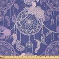thumbnail image 1 of Ambesonne Boho Fabric by the Yard Microfiber, Floral Dreamcatchers, 10 Yards, Lavender Dark Lavender, 1 of 2