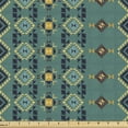 thumbnail image 1 of Ambesonne Boho Fabric by the Yard Upholstery, Aztec Geometric Motifs, 5 Yards, Dark Seafoam Yellow, 1 of 5