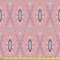 thumbnail image 1 of Ambesonne Boho Fabric by the Yard Upholstery, Floral Sun Like Motif Pattern, 3 Yards, Pale Pink and Multicolor, 1 of 5