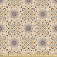 thumbnail image 1 of Ambesonne Boho Fabric by the Yard Upholstery, Orient Talavera Eastern Motifs, 5 Yards, Dark Yellow Multicolor, 1 of 5