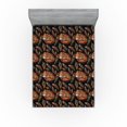 thumbnail image 1 of Ambesonne Boho Fitted Sheet, Bohemian Woodland Fox Modern, Queen Size, Charcoal Grey and Cinnamon, 1 of 5