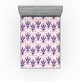 thumbnail image 1 of Ambesonne Boho Fitted Sheet, Ikat Pattern of Modern Tribal, Full Size, Pink Rose and Quartz, 1 of 5