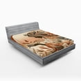 thumbnail image 1 of Ambesonne Boho Fitted Sheet, Peachy Hues Nature Lady Botany, Full Size, Slate Blue and Pale Rust, 1 of 3