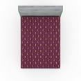 thumbnail image 1 of Ambesonne Boho Fitted Sheet, Sun and Moon Bohemian Night, Queen Size, Plum and Camel, 1 of 5