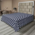 thumbnail image 1 of Ambesonne Boho Flat Sheet, Orient Damask Inspired Pattern, California King, Indigo and White, 1 of 1