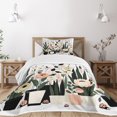 thumbnail image 1 of Ambesonne Boho Floral Quilted Bedspread Set 2 Pcs, Botanical Fantasy Leafy, Twin Size, Eggshell Forest Green, 1 of 4