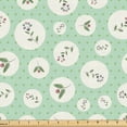 thumbnail image 1 of Ambesonne Boho Green Fabric by the Yard Upholstery, Garden of Romance Art, 10 Yards, Pale Seafoam and White, 1 of 1