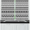 thumbnail image 1 of Ambesonne Boho Kitchen Curtains, American Borders, 55"x39", Black and White, 1 of 1