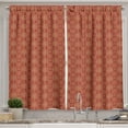 thumbnail image 1 of Ambesonne Boho Kitchen Curtains, Geometric Floral Antique Print, 55"x24", Dark Yellow Pale Maroon, 1 of 1