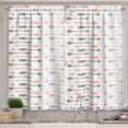thumbnail image 1 of Ambesonne Boho Kitchen Curtains, Retro Arrow Pattern Print Art, 55"x39", Brown and Multicolor, 1 of 3