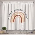 thumbnail image 1 of Ambesonne Boho Kitchen Curtains, Thankful Grateful Rainbow Art, 55"x30", Burnt Orange Almond Tan, 1 of 3