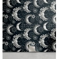 thumbnail image 1 of Ambesonne Boho Moon Peel & Stick Wallpaper for Home, Crescent Goth Fantasy, 13"x100", Dark Petrol Blue and White, 1 of 1