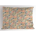 thumbnail image 1 of Ambesonne Boho Pillow Sham, Abstract Feather Wave, 26" X 20", Multicolor, 1 of 2