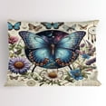 thumbnail image 1 of Ambesonne Boho Pillow Sham, Medieval Witchcore Butterfly, 26" X 20", Pale Blue Eggshell Green, 1 of 2