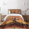thumbnail image 1 of Ambesonne Boho Quilted Bedspread Set 2 Pcs, Blushy Sakura Fantasy Tree, Twin Size, Soft Pink Pale Vermilion, 1 of 4