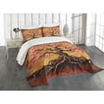 thumbnail image 1 of Ambesonne Boho Quilted Bedspread Set 3 Pcs, Blushy Sakura Fantasy Tree, King Size, Soft Pink Pale Vermilion, 1 of 4