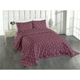 thumbnail image 1 of Ambesonne Boho Quilted Coverlet 3 Pcs, Sun and Moon Bohemian Night, Queen Size, Plum and Camel, 1 of 4