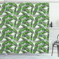thumbnail image 1 of Ambesonne Boho Shower Curtain, Banana Leaves Design, 69"Wx70"L, Pale Grey Hunter Green, 1 of 3
