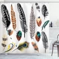 thumbnail image 1 of Ambesonne Boho Shower Curtain, Bird Feather Retro Vibrant, 69"Wx75"L, Multicolor, 1 of 5