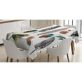 thumbnail image 1 of Ambesonne Boho Tablecloth Rectangular Table Cover, Bird Feather Retro Vibrant, 60"x90", Multicolor, 1 of 4