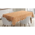 thumbnail image 1 of Ambesonne Boho Tablecloth Rectangular Table Cover, Feathers, 52"x70", Pale Orange White, 1 of 4