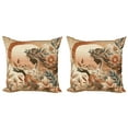thumbnail image 1 of Ambesonne Boho Throw Pillow Cover 2 Pack, Peachy Hues Nature Lady Botany, 20", Slate Blue and Pale Rust, 1 of 7