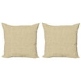 thumbnail image 1 of Ambesonne Boho Throw Pillow Cover 2 Pack, Swirled Floral Patterns, 20", Beige, 1 of 2