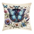 thumbnail image 1 of Ambesonne Boho Throw Pillow Cushion Cover, Medieval Witchcore Butterfly, 20" X 20", Pale Blue Eggshell Green, 1 of 2
