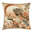 thumbnail image 1 of Ambesonne Boho Throw Pillow Cushion Cover, Peachy Hues Nature Lady Botany, 20" X 20", Slate Blue and Pale Rust, 1 of 2