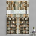 thumbnail image 1 of Ambesonne Boho Valance & Curtain 3 Pcs Set, Vintage Spices and Patchworks, 55"x24", Taupe Grey Teal Orange, 1 of 7