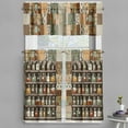 thumbnail image 1 of Ambesonne Boho Valance & Curtain 3 Pcs Set, Vintage Spices and Patchworks, 55"x30", Taupe Grey Teal Orange, 1 of 7