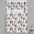 thumbnail image 1 of Ambesonne Boho Valance & Curtain, Bohemian Crescent Moon Flowers, 55"x30", Dark Blue Grey Amber, 1 of 1
