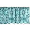 thumbnail image 1 of Ambesonne Boho Valance Pack of 2, Modern Mandala Effect Pattern, 42"X18", Dark Seafoam and White, 1 of 3
