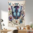 thumbnail image 1 of Ambesonne Boho Wall Hanging Tapestry, Medieval Witchcore Butterfly, 30"x45", Pale Blue Eggshell Green, 1 of 3
